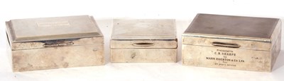 Lot 176 - Mixed Lot: three silver mounted and wood lined...