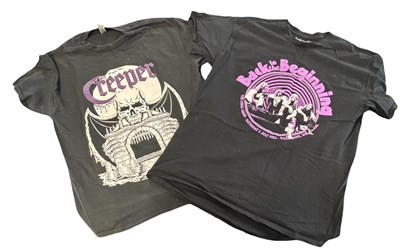 Lot 136 - A pair of worn official heavy metal tour...