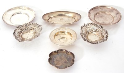 Lot 187 - Mixed Lot: pair of small circular silver...
