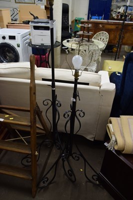 Lot 776 - Two wrought iron standard lamps