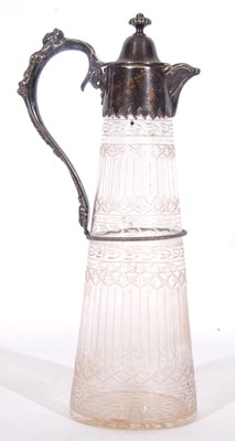 Lot 215 - Antique silver plated claret jug with...