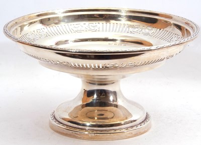Lot 1 - George V silver pedestal fruit bowl with a...