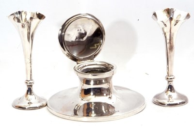 Lot 3 - Mixed Lot: George V large capstan inkwell of...