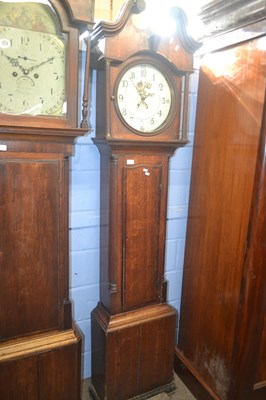 Lot 380 - A Georgian long case clock with round dial...