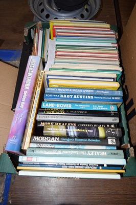 Lot 34 - Large box of motoring magazines, Baby Austins,...