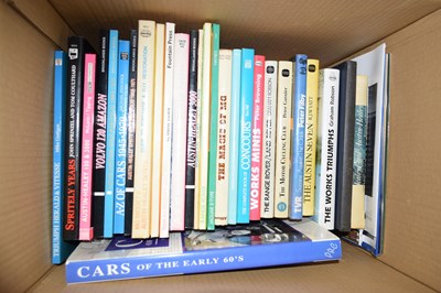 Lot 36 - Further box of motoring books MG Midget,...