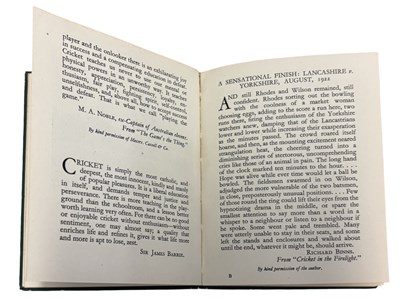 Lot 78 - JOHN AYE: IN PRAISE OF CRICKETS - AN ANTHOLOGY...