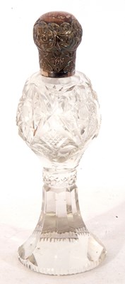Lot 27 - Cut glass dressing table scent bottle with...