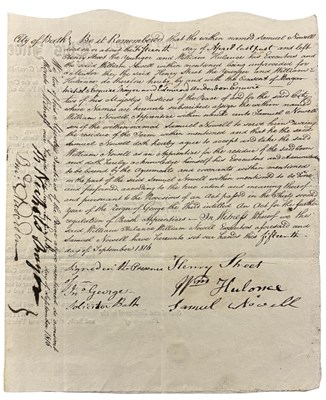 Lot 957 - SLAVERY IN BATH 1816 City of Bath Indenture...