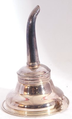 Lot 30 - George III silver wine funnel of typical form,...
