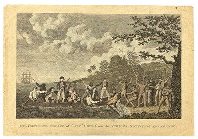 Lot 1081 - CAPTAIN COOK ORIGINAL ENGRAVED PRINT. The...