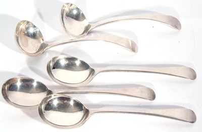 Lot 36 - Mixed Lot: pair of Old English pattern sauce...