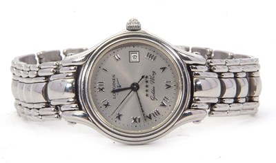 Lot 213 - A Longines Golden Wing ladies wristwatch, it...