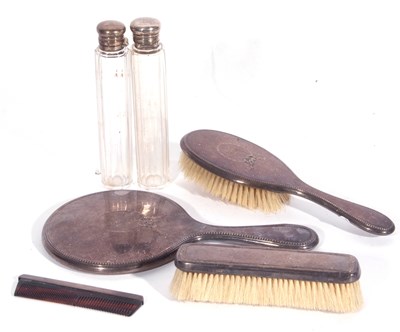 Lot 41 - Mixed Lot: an Edwardian silver backed hand...