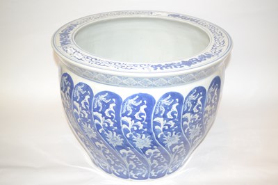 Lot 204 - A very large Chinese porcelain jardiniere with...