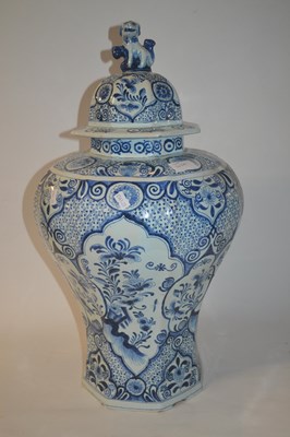 Lot 205A - A large Delft style vase of octagonal form...