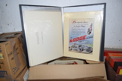 Lot 62 - Box containing folders of automobile...