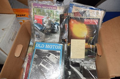 Lot 49 - Box containing a quantity of magazines and...