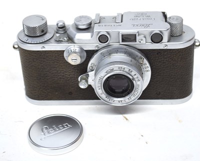 Lot 215 - A RARE LEICA 111 RANGEFINDER CAMERA (SERIAL NO:...