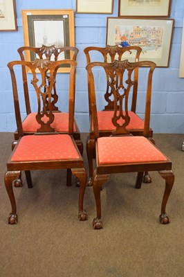 Lot 270 - Set of four early 20th century mahogany framed...