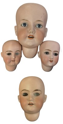 Lot 344 - A collection of a/f various German bisque doll...