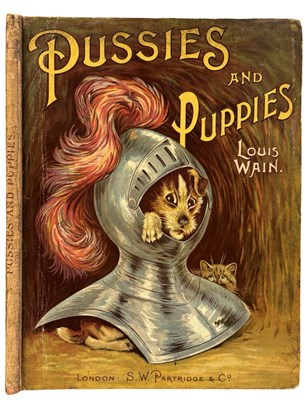 Lot 371 - LOUIS WAIN. Pussies and Puppies. 1889 First...
