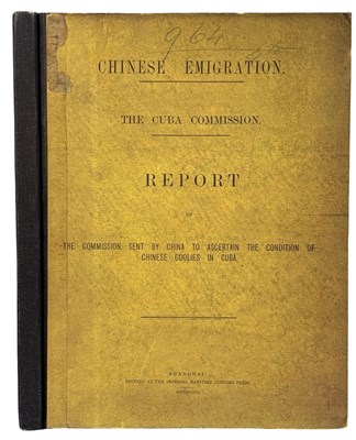 Lot 1053 - CHINA. Chinese emigration the Cuba commission...