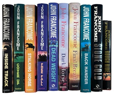 Lot 831 - ONE BOX: JOHN FRANCOME hardback novels