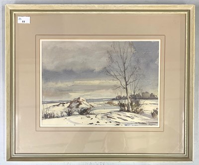 Lot 11 - David Green (British, 20th century), 'Winter...