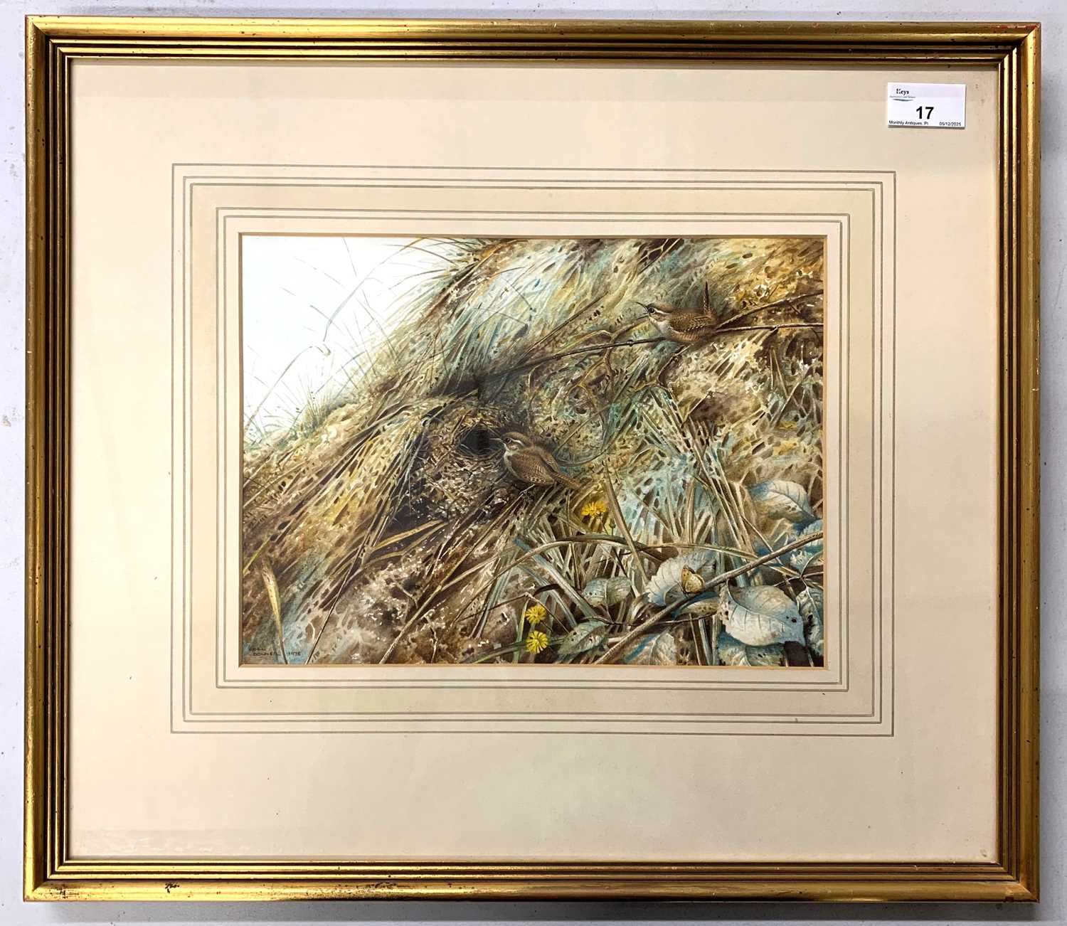 Lot 17 - Carl Donner (b.1957), Wrens in the undergrowth,...