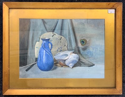 Lot 21 - British School, 20th century, still life study...