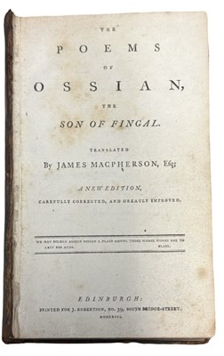 Lot 771 - JAMES MACPHERSON [Transl]: THE POEMS OF OSSIAN,...