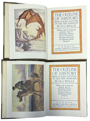 Lot 20 - H G WELLS: THE OUTLINE OF HISTORY - BEING A...