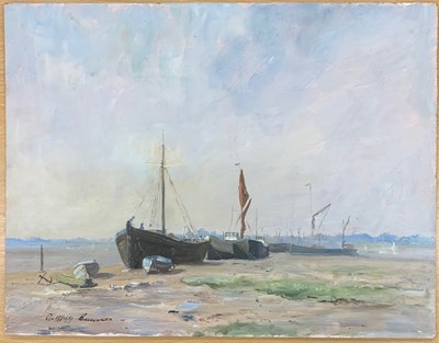 Lot 30 - Geoffrey Burrows (1934-2023), Beached fishing...