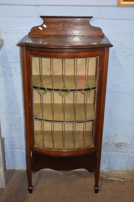 Lot 252 - Edwardian mahogany and inlaid china cabinet...