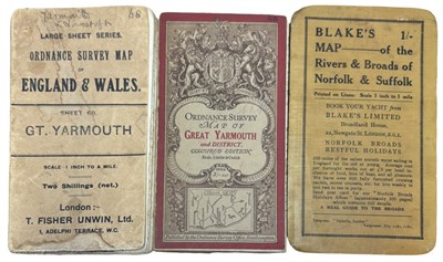 Lot 157 - BROADLAND MAPS: 3: ORDNANCE SURVEY MAP OF...