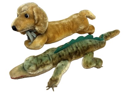 Lot 248 - A pair of vintage mohair soft animals [likely...