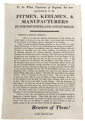 Lot 1125 - HANDBILL. Political Reform and Radicalism in...
