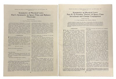 Lot 145 - QUANTUM MECHANICS. SATOSI WATANABE. c1955. Two...