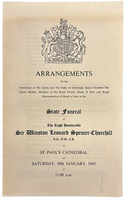 Lot 969 - WINSTON CHURCHILL - UNREGISTERED FUNERAL...