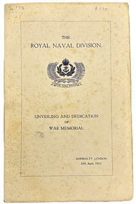 Lot 1134 - WINSTON CHURCHILL. The Royal Naval Division...
