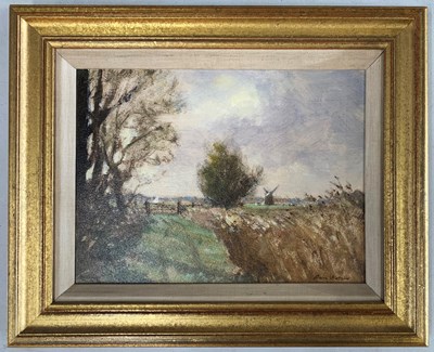 Lot 104 - Owen Waters (1916-2004), Countryside view, oil...