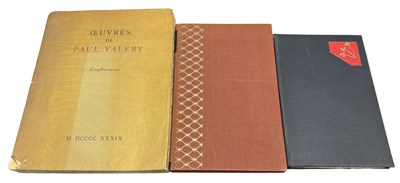 Lot 291 - PAUL VALERY: 3 Titles: OEUVRES, Paris, NRF,...
