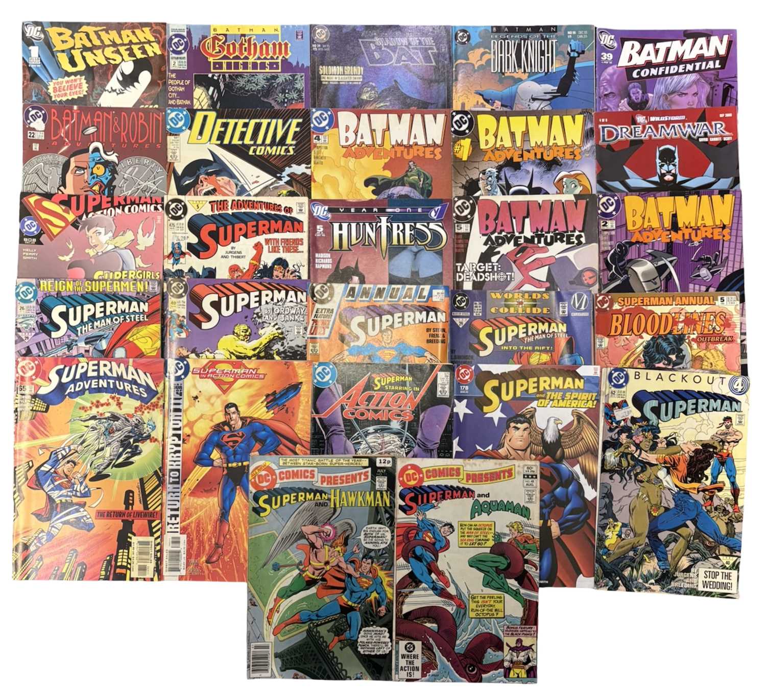 Lot 5 - A mixed lot of various DC Superman and Batman...