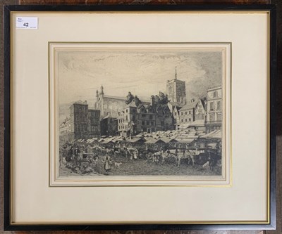 Lot 42 - Charles John Watson (1846-1927) Norwich Market,...