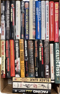 Lot 163 - ONE BOX: Boxing interest hardbacks, including...