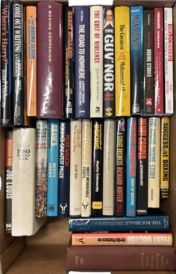 Lot 165 - ONE BOX: Boxing interest hardbacks, including...