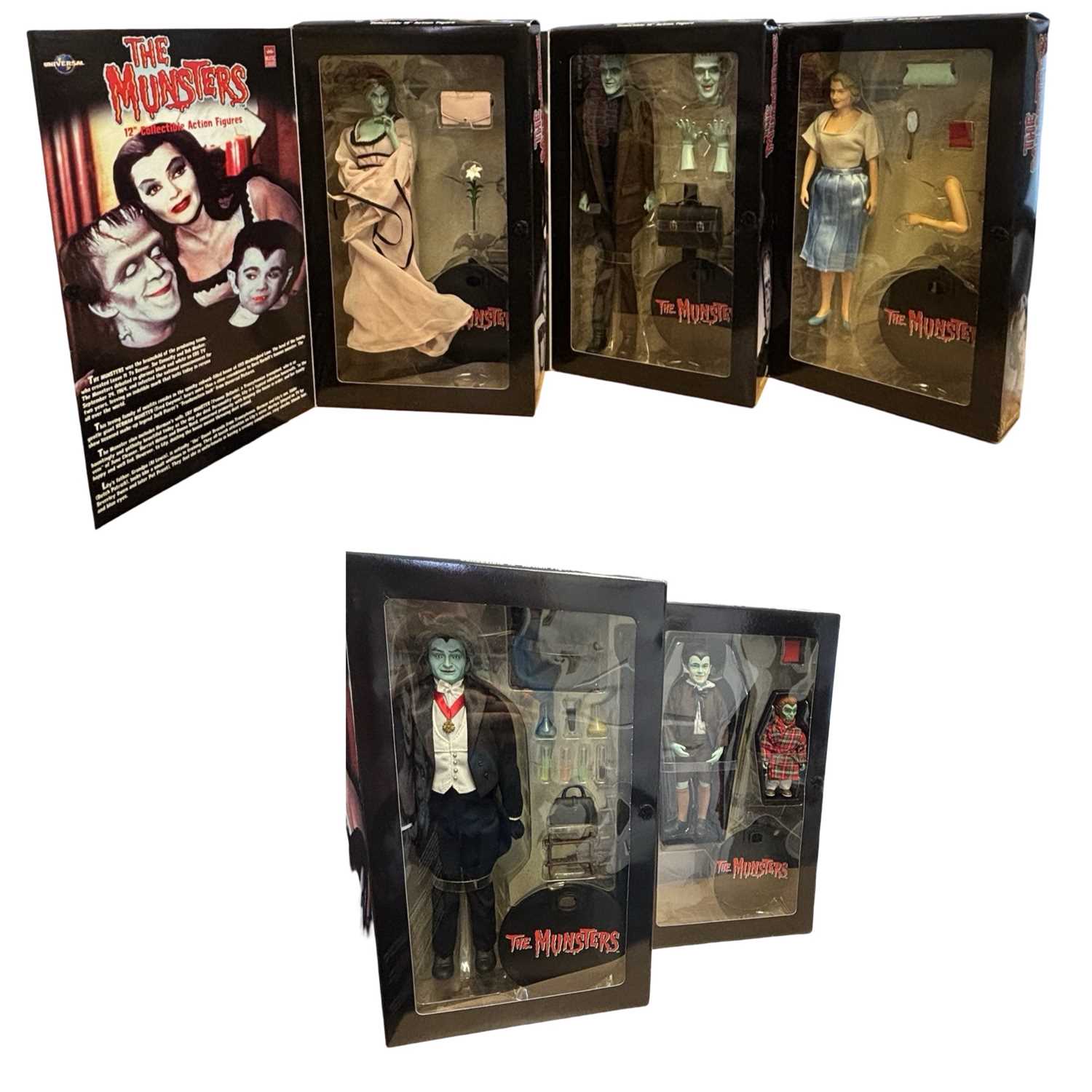 Lot 75 - The Munsters - 5 (out of 6) boxed 40th...