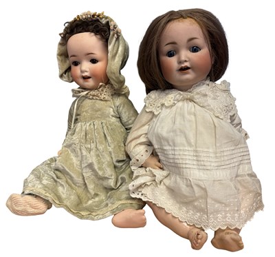 Lot 235 - A pair of German bisque-head dolls, to include:...