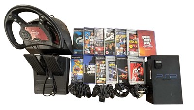 Lot 328 - A Sony Playstation 2 console, 2 controllers,...